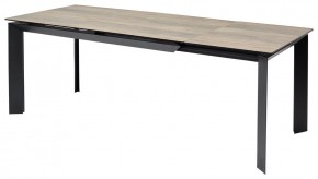 Стол CREMONA 180 KL-61 Под дерево, итальянская керамика / черный каркас, ®DISAUR в Сургуте - surgut.mebel24.online | фото 1