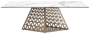 Стол ENNA 220 KL-188 Контрастный мрамор матовый, итальянская керамика/ каркас цвета шампань, ®DISAUR в Сургуте - surgut.mebel24.online | фото 10