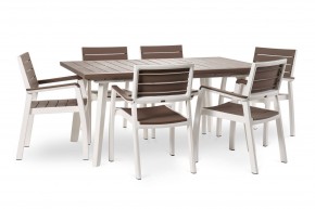 Стол Гармония раздвижной (Harmony Extendable) белый-капучино в Сургуте - surgut.mebel24.online | фото 4
