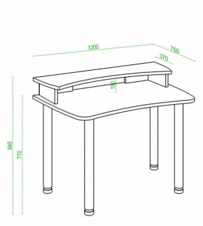 Стол компьютерный Домино Лайт СКЛ-Софт120МО+НКИЛ120 в Сургуте - surgut.mebel24.online | фото 2