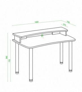 Стол компьютерный Домино Лайт СКЛ-Софт140МО+НКИЛ140 в Сургуте - surgut.mebel24.online | фото 4