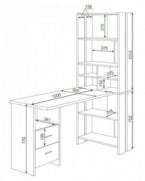Стол компьютерный Домино Lite СТЛ-ОВ+С120Прям+ТЯЛ в Сургуте - surgut.mebel24.online | фото 2
