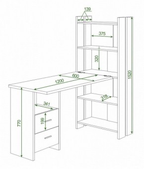 Стол компьютерный Домино Lite СТЛ-ОВ+С120Прям+ТЯЛ в Сургуте - surgut.mebel24.online | фото 2