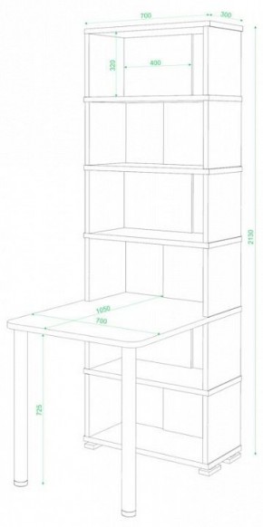 Стол компьютерный Домино СБ-10М/6 в Сургуте - surgut.mebel24.online | фото 2