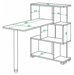 Стол компьютерный Домино СЛ-5-3СТ в Сургуте - surgut.mebel24.online | фото 2