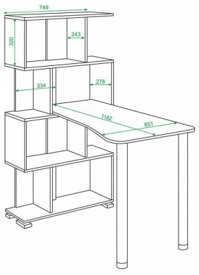 Стол компьютерный Домино СЛ-5-4СТ-2 в Сургуте - surgut.mebel24.online | фото 2