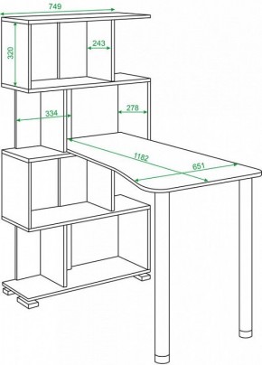 Стол компьютерный Домино СЛ-5-4СТ-2+БД+БЯ в Сургуте - surgut.mebel24.online | фото 2