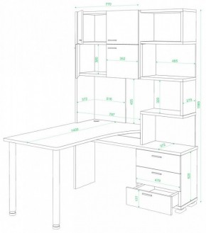 Стол компьютерный Домино СР-500М/140 в Сургуте - surgut.mebel24.online | фото 2