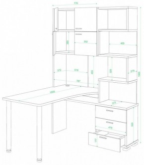 Стол компьютерный Домино СР-500М/190 в Сургуте - surgut.mebel24.online | фото 2