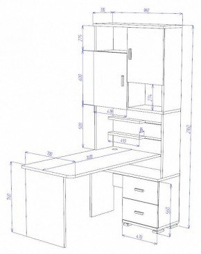 Стол компьютерный Домино СР-720/140 в Сургуте - surgut.mebel24.online | фото 2