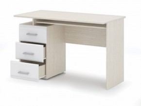 Стол компьютерный Симба Дуб белфорт-Белый глянец в Сургуте - surgut.mebel24.online | фото 2
