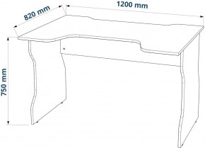 Стол компьютерный ВАРДИГ K1 120x82, антрацит/фиолетовый в Сургуте - surgut.mebel24.online | фото 3