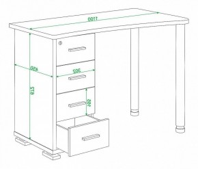 Стол письменный Домино нельсон СКМ-50 в Сургуте - surgut.mebel24.online | фото 5