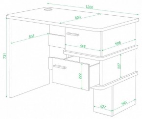 Стол письменный Домино СД-15 С в Сургуте - surgut.mebel24.online | фото 2