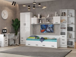 ВЕГА NEW Стол письменный (Белый глянец/белый) в Сургуте - surgut.mebel24.online | фото 2