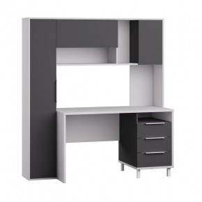 Стол рабочий 12.95 N Комфорт (Белый премиум, Серый Шифер) в Сургуте - surgut.mebel24.online | фото