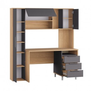 Стол рабочий 12.95 N Комфорт (Дуб сонома, Темно - серый U2601) в Сургуте - surgut.mebel24.online | фото 2