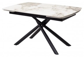 Стол RIVOLI 140 GLOSS LUXURY PANDORA SOLID CERAMIC / BLACK, ®DISAUR в Сургуте - surgut.mebel24.online | фото 1