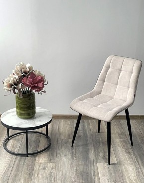 Стул CHIC HE622-01/ HE622-05 топленое молоко, ткань/ черный каркас М-City в Сургуте - surgut.mebel24.online | фото 3