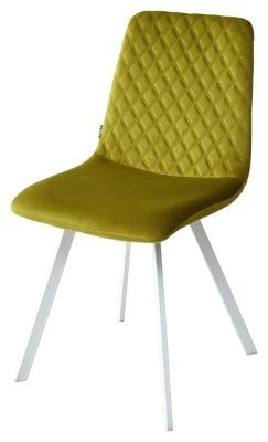 Стул DAIQUIRI BLUVEL-75 OLIVA / белый каркас, велюр М-City в Сургуте - surgut.mebel24.online | фото 1