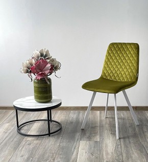 Стул DAIQUIRI BLUVEL-75 OLIVA / белый каркас, велюр М-City в Сургуте - surgut.mebel24.online | фото 3