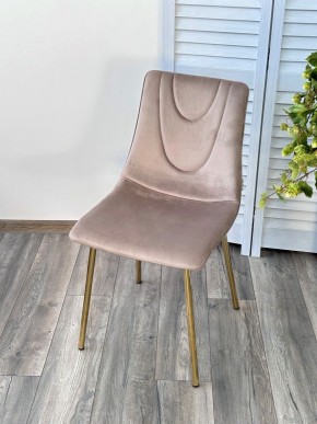 Стул ELLI BLUVEL-40 Бежевый, велюр / золотой каркас М-City в Сургуте - surgut.mebel24.online | фото 3