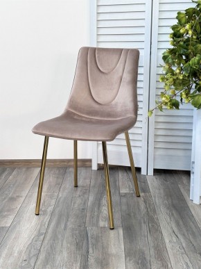 Стул ELLI BLUVEL-40 Бежевый, велюр / золотой каркас М-City в Сургуте - surgut.mebel24.online | фото 4