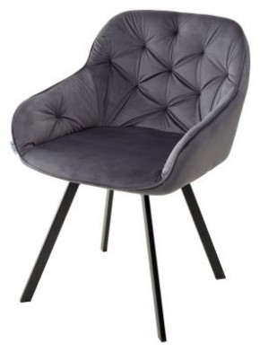 Стул GALE 360 град. поворот. BLUVEL-14 GREY, велюр/ черный каркас, М-City в Сургуте - surgut.mebel24.online | фото 1