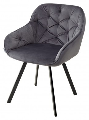Стул GALE 360 град. поворот. BLUVEL-14 GREY, велюр/ черный каркас, М-City в Сургуте - surgut.mebel24.online | фото 4