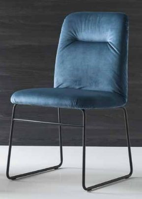 Стул GRETA CB/1904 MET.P15 MATT BLACK/ VENICE S0J OCEAN BLUE в Сургуте - surgut.mebel24.online | фото