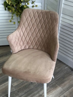 Стул HERMAN 360 град. БЕЖЕВЫЙ #5, велюр / белый каркас М-City в Сургуте - surgut.mebel24.online | фото 5