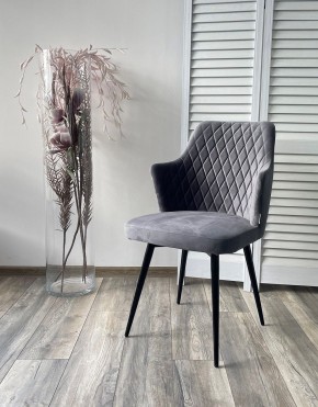 Стул HERMAN 360 град. СЕРЫЙ #27, велюр / черный каркас М-City в Сургуте - surgut.mebel24.online | фото 3