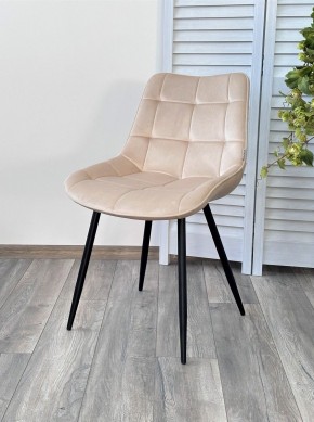 Стул MIAMI G062-03 светлый беж, велюр / черный каркас М-City в Сургуте - surgut.mebel24.online | фото 4