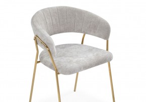 Стул на металлокаркасе Kamelia 1 light gray fabric / gold в Сургуте - surgut.mebel24.online | фото 6