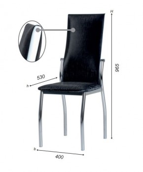 Стул Пекин А1.10-05 со вставкой (двухцветный) (Стандарт) хром/кожзам (4 шт.) в Сургуте - surgut.mebel24.online | фото 3
