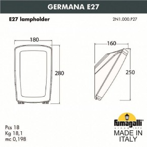 Светильник на штанге Fumagalli Germana 2N1.000.000.AYF1R в Сургуте - surgut.mebel24.online | фото 3