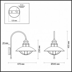 Светильник на штанге Odeon Light Dante 4164/1WA в Сургуте - surgut.mebel24.online | фото 5
