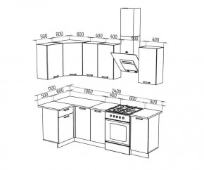 ТЕХНО Кухонный гарнитур угловой 1,8х1,1 м Компоновка №6 в Сургуте - surgut.mebel24.online | фото 6