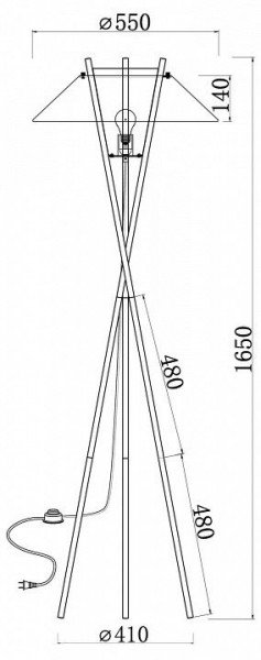 Торшер Maytoni Bastone MOD006FL-01B в Сургуте - surgut.mebel24.online | фото 4