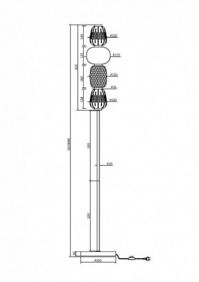 Торшер Maytoni Pattern MOD267FL-L32CH3K в Сургуте - surgut.mebel24.online | фото 2