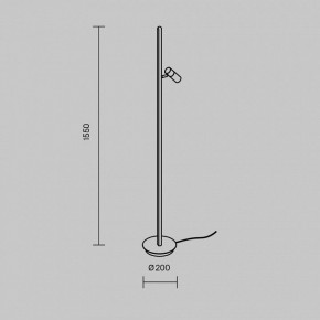 Торшер Maytoni Thin MOD395FL-L28B3K в Сургуте - surgut.mebel24.online | фото 5