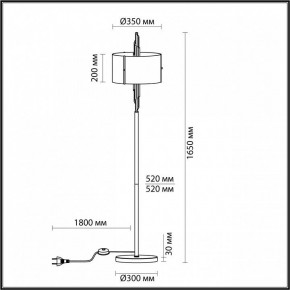 Торшер Odeon Light Margaret 5415/3F в Сургуте - surgut.mebel24.online | фото 4