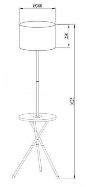 Торшер с полкой Arte Lamp Combo A2070PN-1BK в Сургуте - surgut.mebel24.online | фото 2