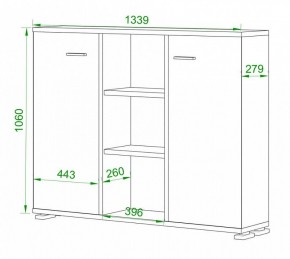 Тумба комбинированная Домино ПУ-60-3 в Сургуте - surgut.mebel24.online | фото 2