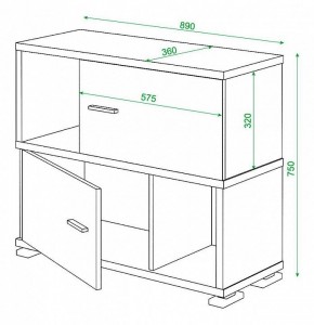 Тумба комбинированная Домино СБ-30/2 в Сургуте - surgut.mebel24.online | фото 3