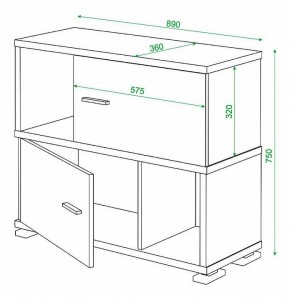 Тумба комбинированная Домино СБ-30/2 в Сургуте - surgut.mebel24.online | фото 3