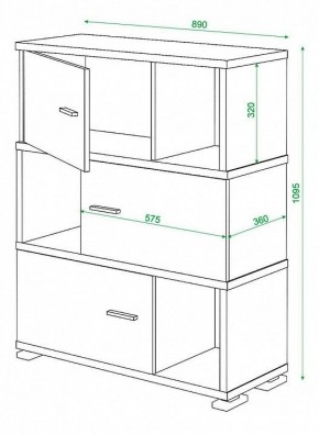 Тумба комбинированная Домино СБ-30/3 в Сургуте - surgut.mebel24.online | фото 3