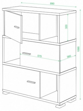 Тумба комбинированная Домино СБ-30/3 в Сургуте - surgut.mebel24.online | фото 3