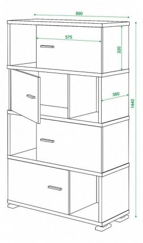 Тумба комбинированная Домино СБ-30/4 в Сургуте - surgut.mebel24.online | фото 3