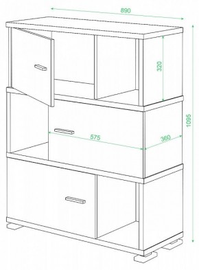 Тумба комбинированная СБ-30/3 в Сургуте - surgut.mebel24.online | фото 2